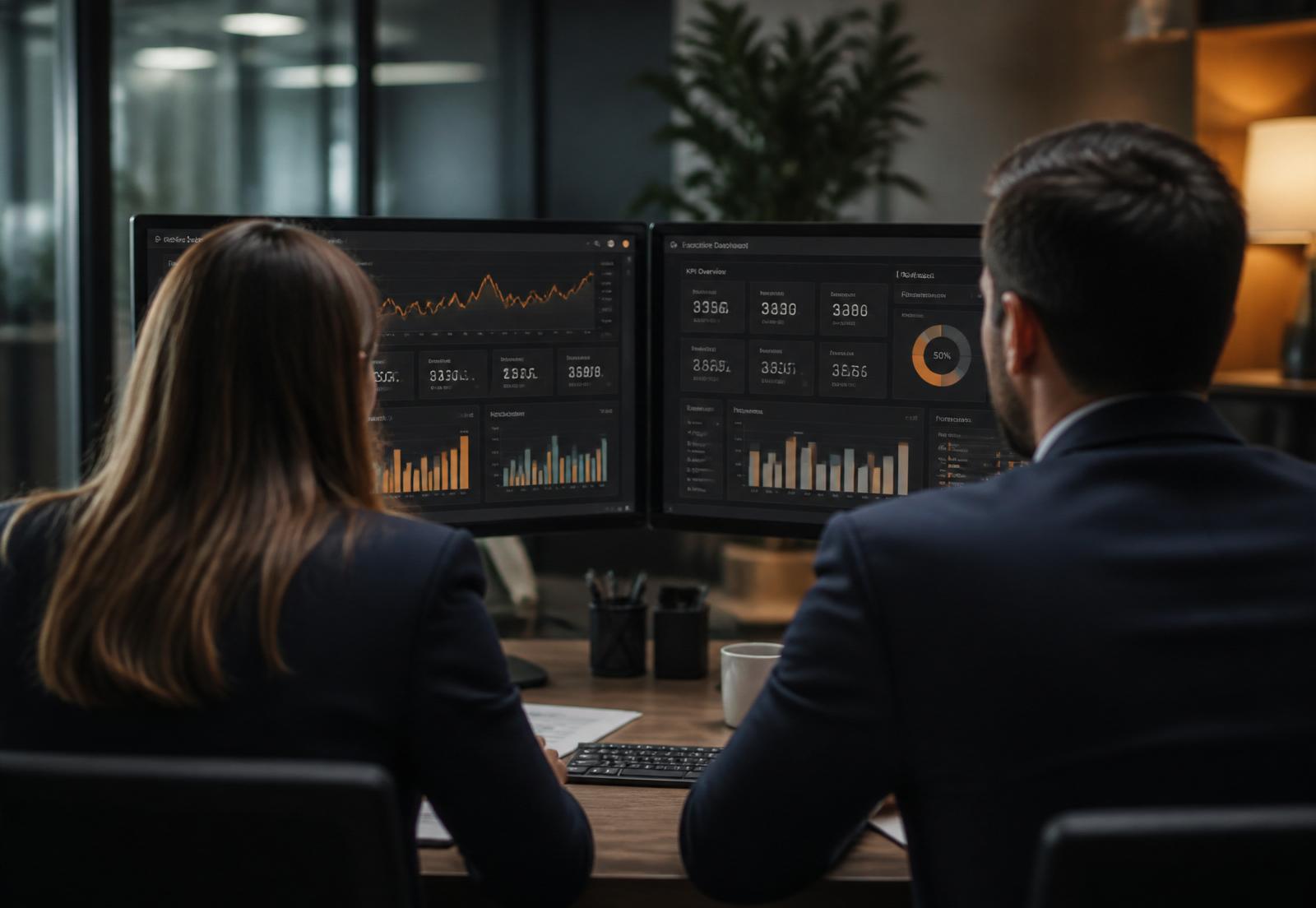 Equipe TAG BPO acompanhando dashboards financeiros executivos